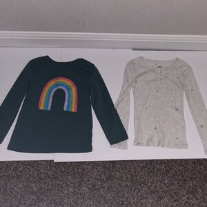 Bundle of 2 Girls Longsleeve Shirts - Size 5T and 4/5